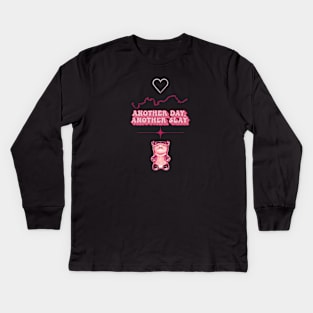 Another Day, Another Slay Pink Kawaii Edition Kids Long Sleeve T-Shirt